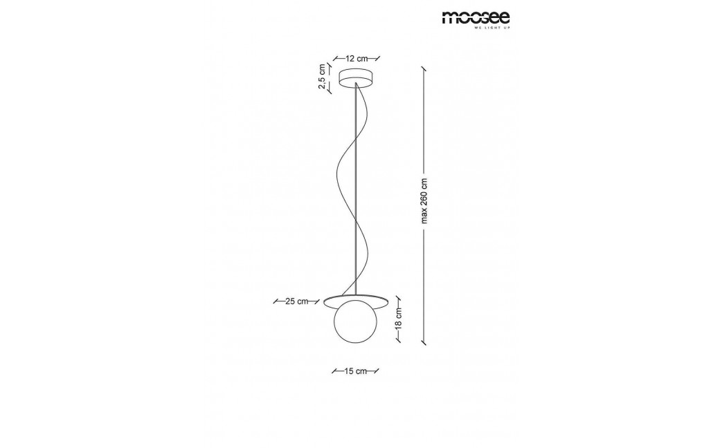 Moosee MOOSEE lampa wisząca HALO - złota (MSE010100142)