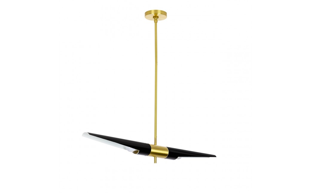 King Home Lampa wisząca APOLLO 1 czarna - szczotkowane złoto (MD21419-2M.BLACK.GD)