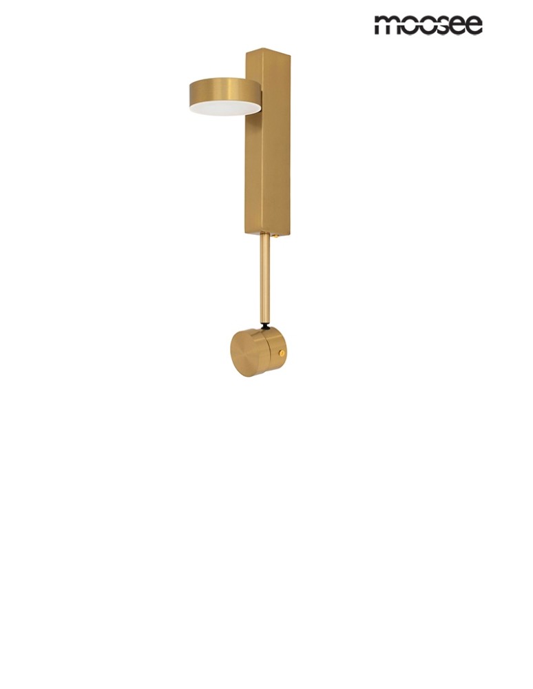 Wall lamps for bedrooms - Moosee MOOSEE CLARID GOLD gold wall lamp (MSE010400206) - product kolory-swiatla.pl 2