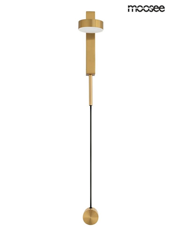 Wall lamps for bedrooms - Moosee MOOSEE CLARID GOLD gold wall lamp (MSE010400206) - product kolory-swiatla.pl 3