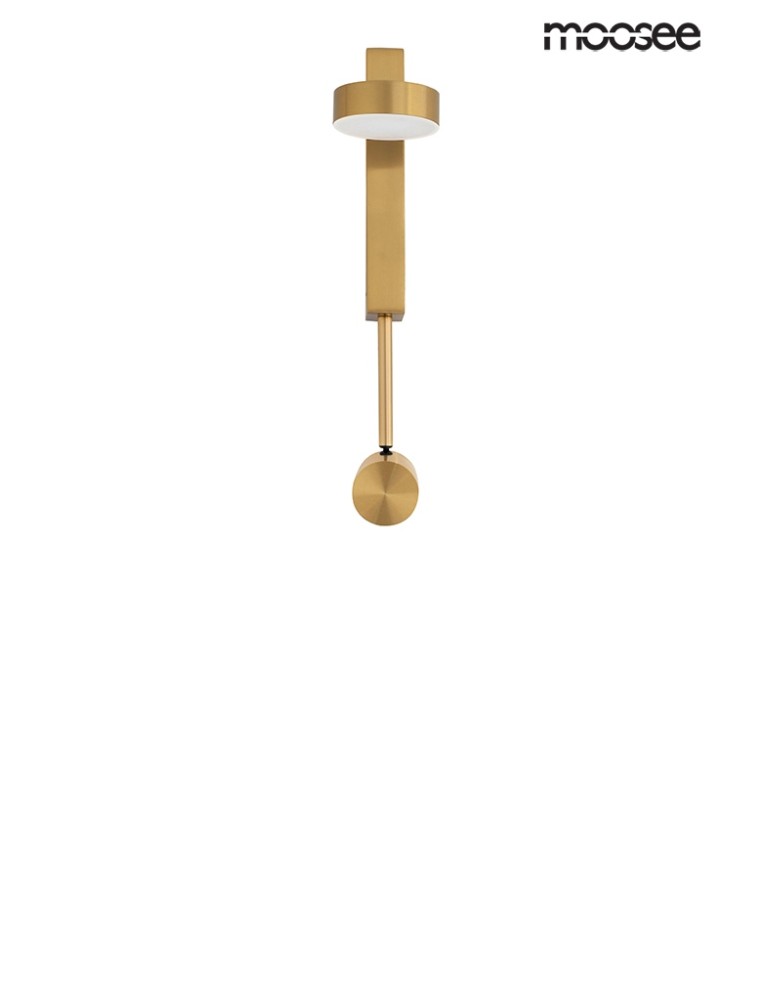 Wall lamps for bedrooms - Moosee MOOSEE CLARID GOLD gold wall lamp (MSE010400206) - product kolory-swiatla.pl 4