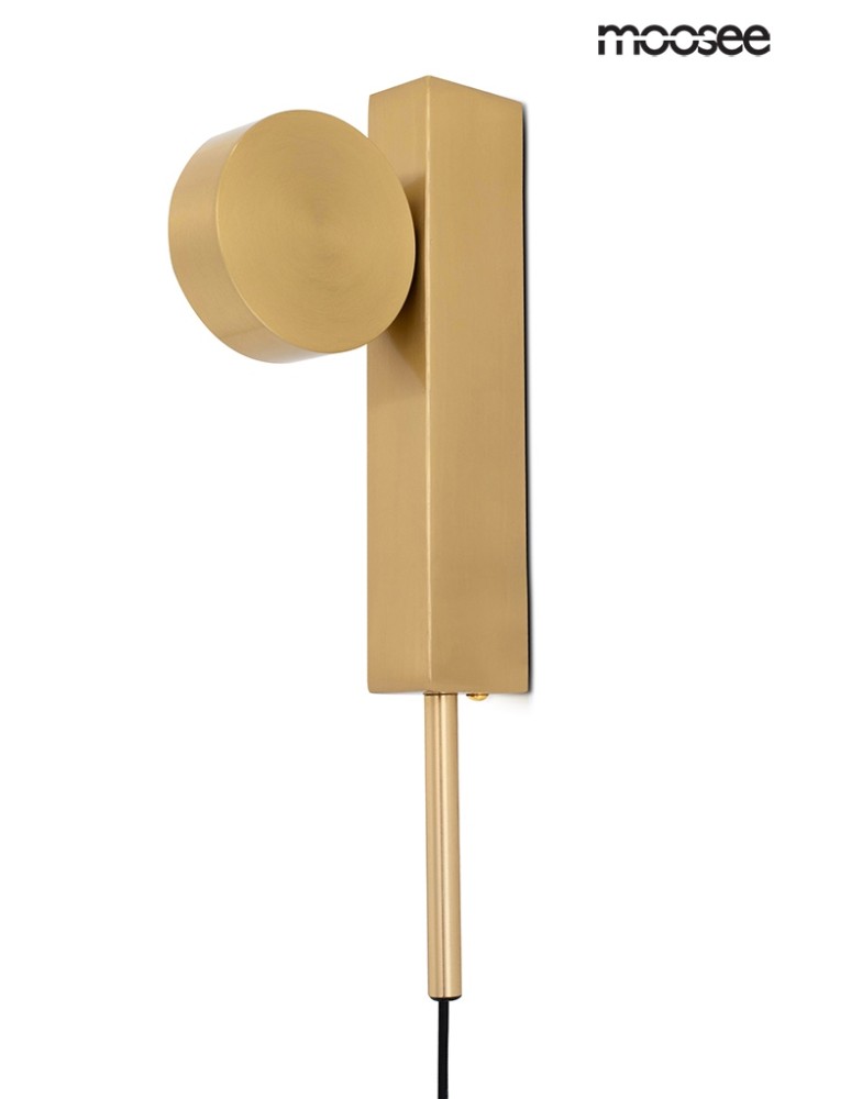 Wall lamps for bedrooms - Moosee MOOSEE CLARID GOLD gold wall lamp (MSE010400206) - product kolory-swiatla.pl 9