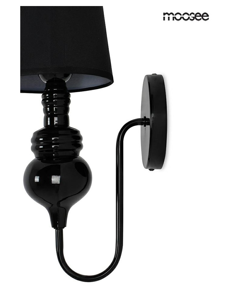MOOSEE lampa ścienna QUEEN 15 czarna (MSE010100225)