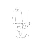 MOOSEE lampa ścienna QUEEN 15 czarna (MSE010100225)