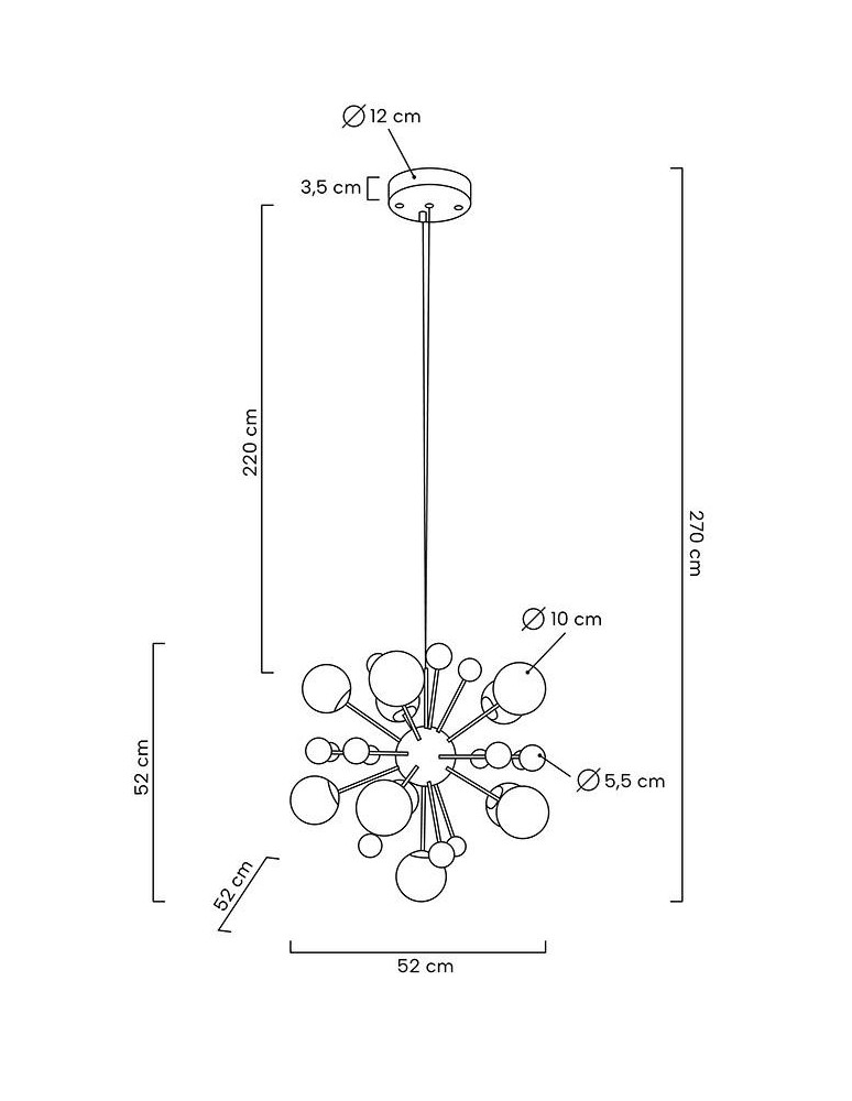 Designer pendant lamps - MOOSEE pendant lamp AURELIA gold (MSE010100252) - product kolory-swiatla.pl 10