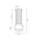 Glamour wall lamps - Moosee MOOSEE PILAR gold wall lamp (MSE010400192) - product 9