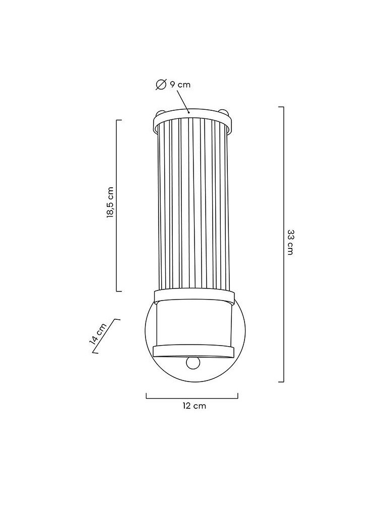 Glamour wall lamps - Moosee MOOSEE PILAR gold wall lamp (MSE010400192) - product kolory-swiatla.pl 9