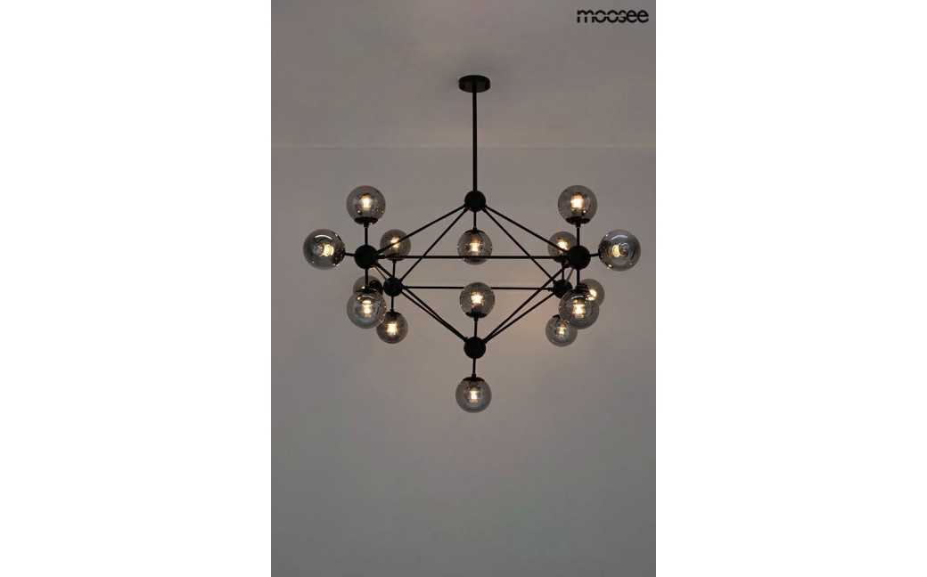 Moosee MOOSEE lampa wisząca ASTRIFERO 15 czarna / bursztynowa (MSE010100179)