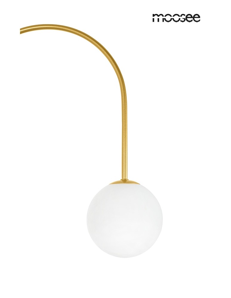 Glass sphere chandelier - MOOSEE NERI gold pendant lamp (MSE010100318) - product kolory-swiatla.pl 4