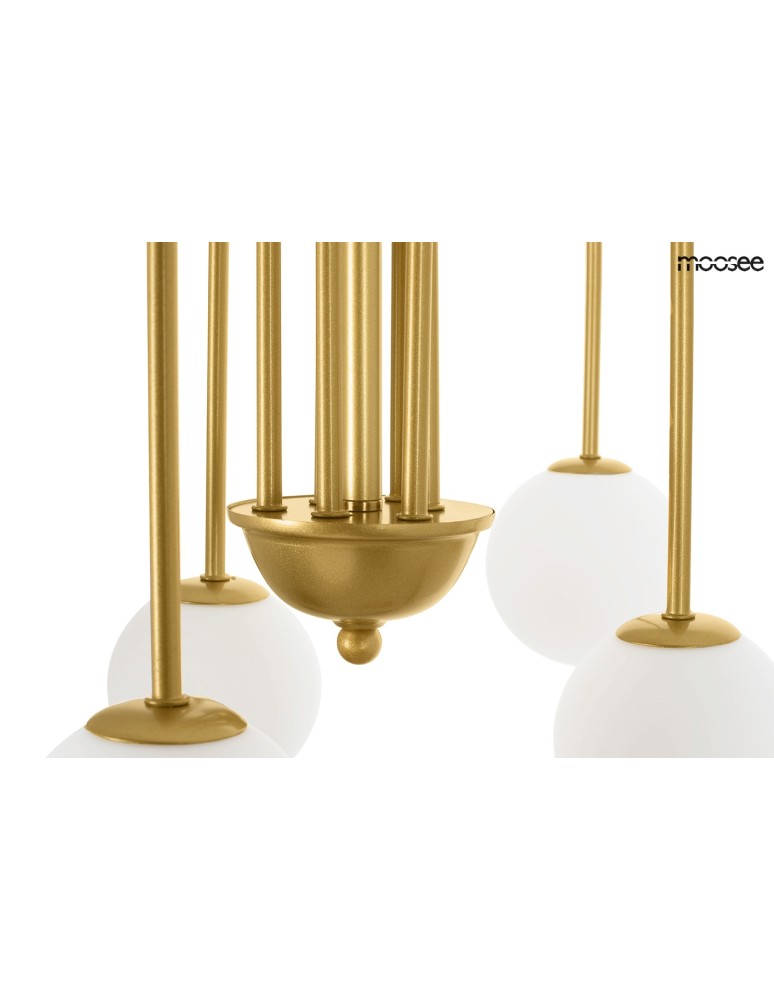 Glass sphere chandelier - MOOSEE NERI gold pendant lamp (MSE010100318) - product kolory-swiatla.pl 5