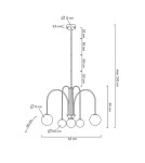 Glass sphere chandelier - MOOSEE NERI gold pendant lamp (MSE010100318) - product 10