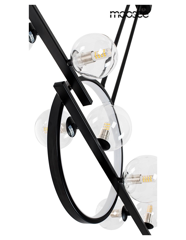 Pendant lamps spheres - MOOSEE pendant lamp ALURE LINE TWIN 90 black (MSE010100346) - product kolory-swiatla.pl 7