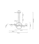 Pendant lamps spheres - MOOSEE pendant lamp ALURE LINE TWIN 90 black (MSE010100346) - product 9