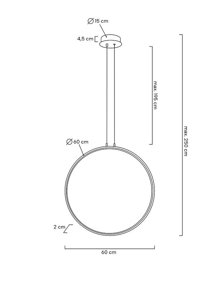 Pendant lamps circles - MOOSEE CIRCULO 60 pendant lamp black (MSE010100372) - product kolory-swiatla.pl 7