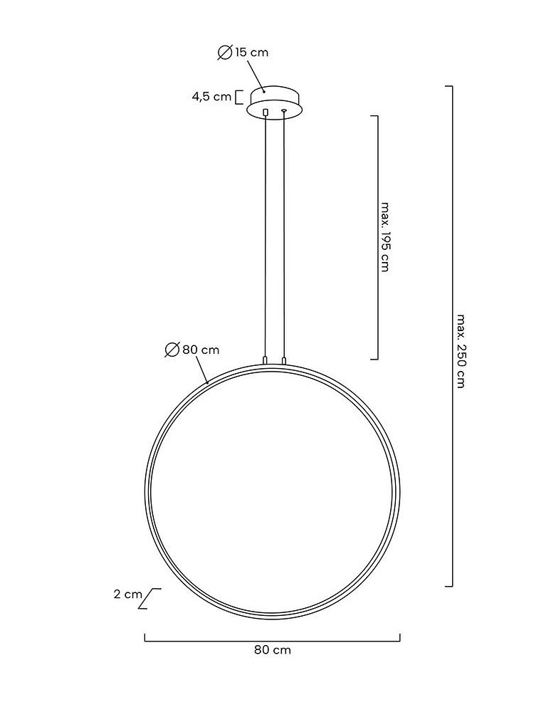 Pendant lamps circles - MOOSEE CIRCULO 80 pendant lamp black (MSE010100373) - product kolory-swiatla.pl 7