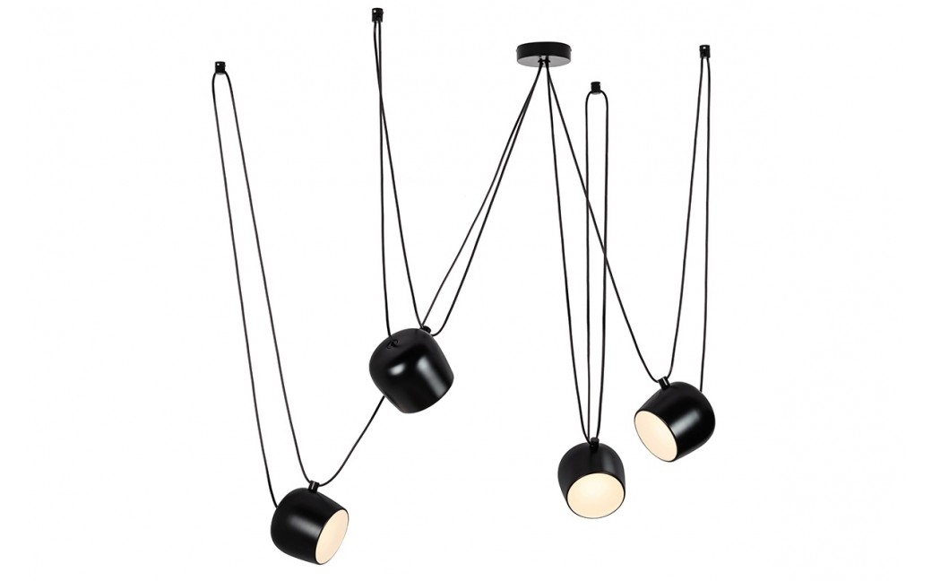 King Home Lampa wisząca EYE 4 czarna - LED, aluminium (MD20502-A-200.4)