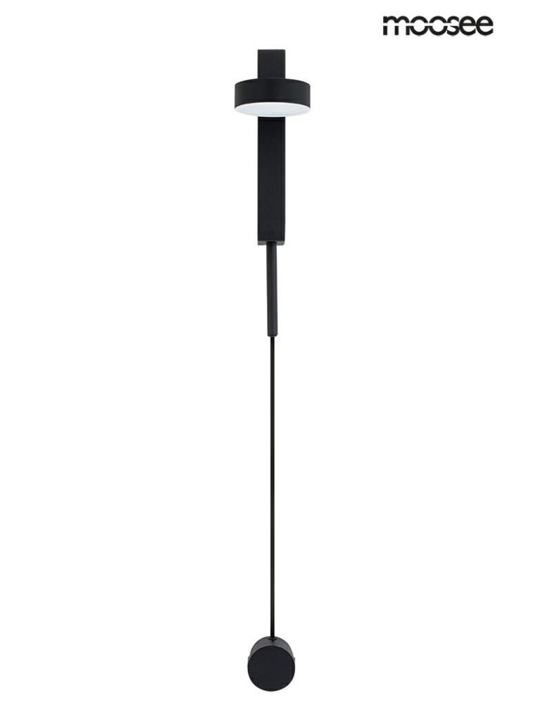 Wall lamps for bedrooms - Moosee MOOSEE CLARID BLACK wall lamp black (MSE010400207) - product kolory-swiatla.pl 3