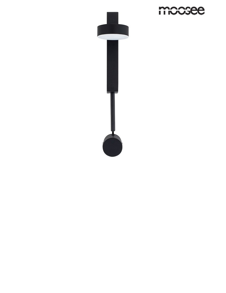 Wall lamps for bedrooms - Moosee MOOSEE CLARID BLACK wall lamp black (MSE010400207) - product kolory-swiatla.pl 4