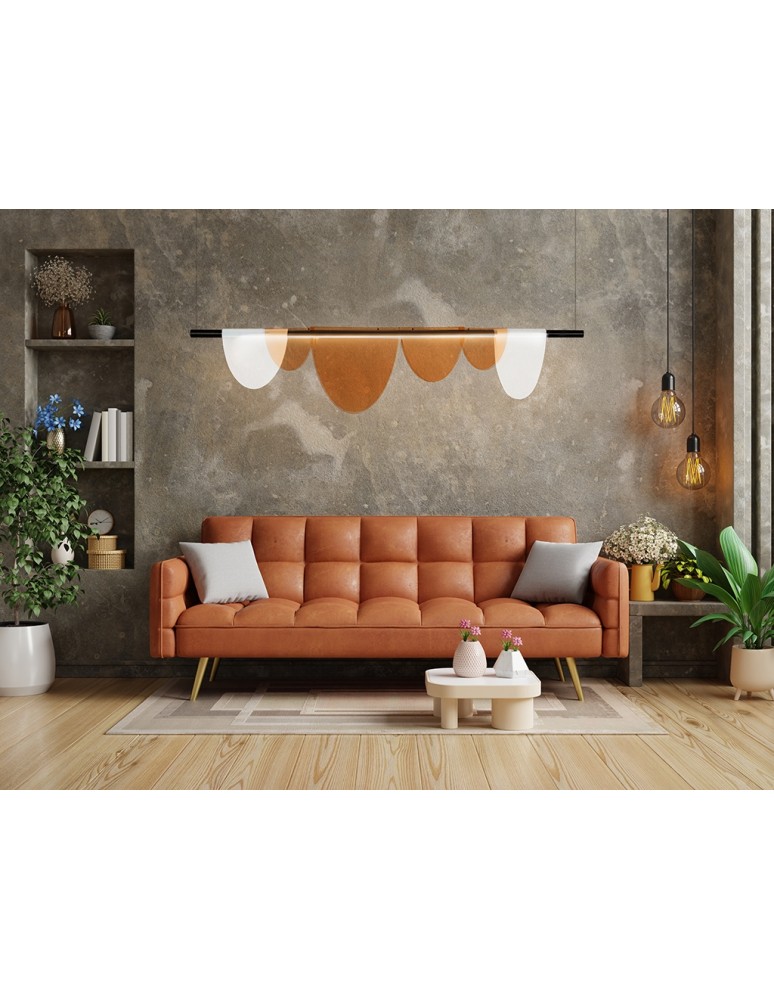 Moosee MOOSEE pendant lamp LAVA black / amber (MSE020100170)