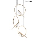 Designer pendant lamps - MOOSEE BIRD DISC gold pendant lamp (MSE010100294) - product 1
