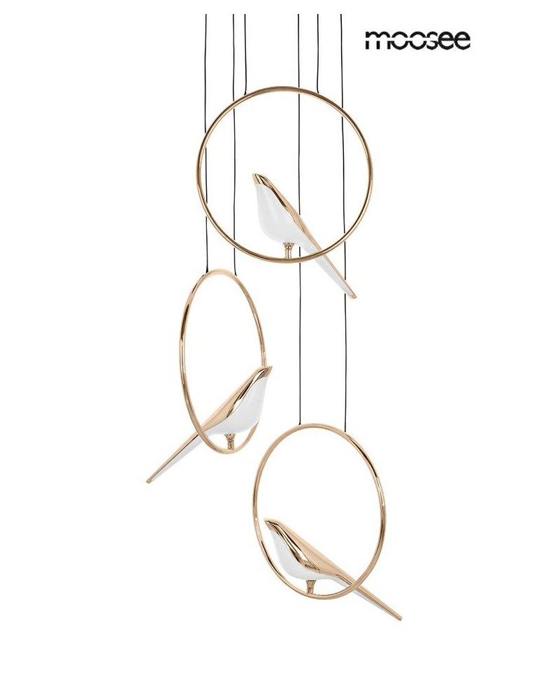 Designer pendant lamps - MOOSEE BIRD DISC gold pendant lamp (MSE010100294) - product kolory-swiatla.pl 1