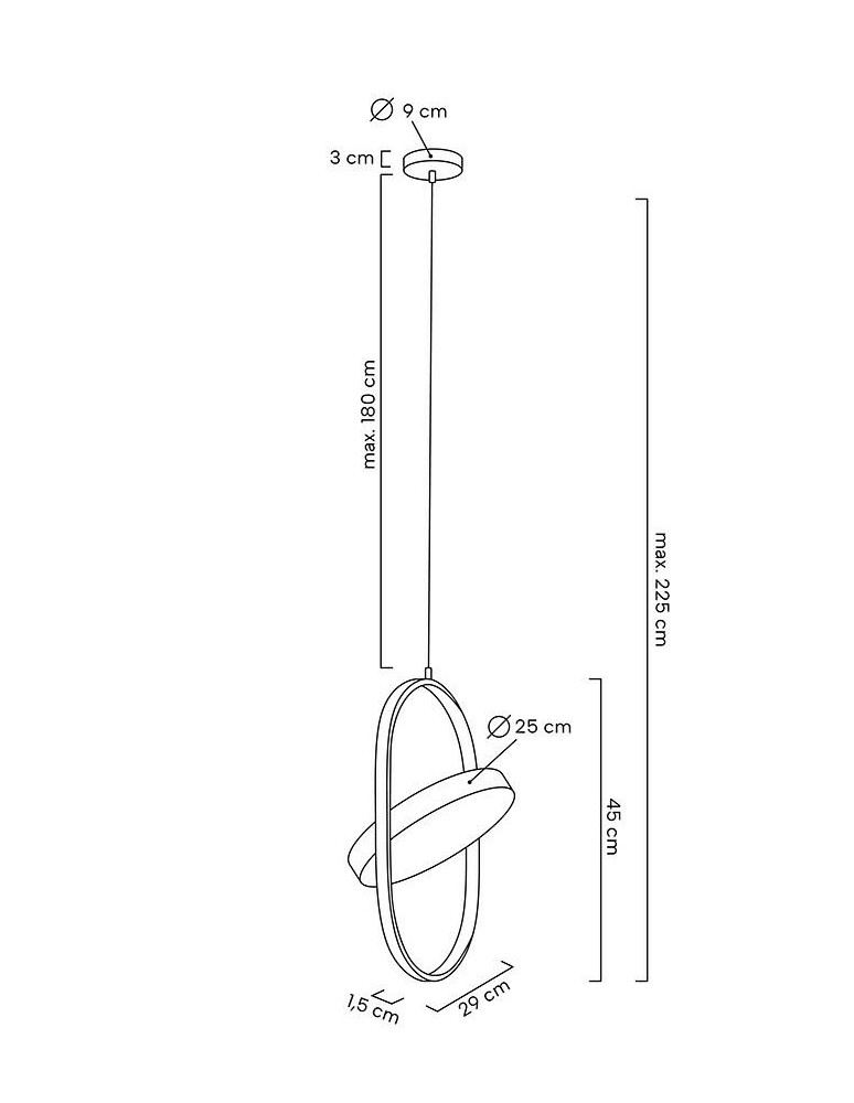 LED pendant lamps - MOOSEE SPINNER 26 pendant lamp black (MSE010100315) - product kolory-swiatla.pl 10