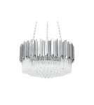 Glamour pendant lamps - King Home IMPERIAL SILVER 60 pendant lamp - steel, crystal (DW-D5688S.SILVER) - product 1