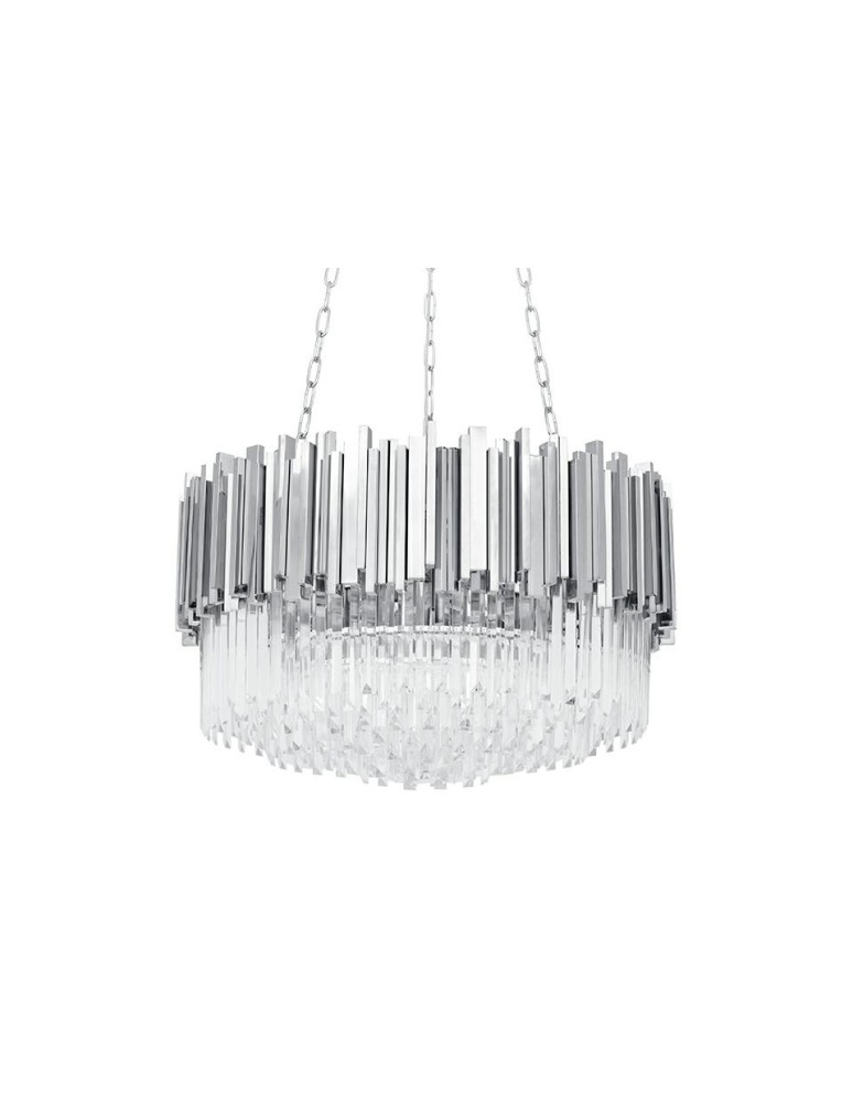 Glamour pendant lamps - King Home IMPERIAL SILVER 60 pendant lamp - steel, crystal (DW-D5688S.SILVER) - product kolory-swiatla.pl 1