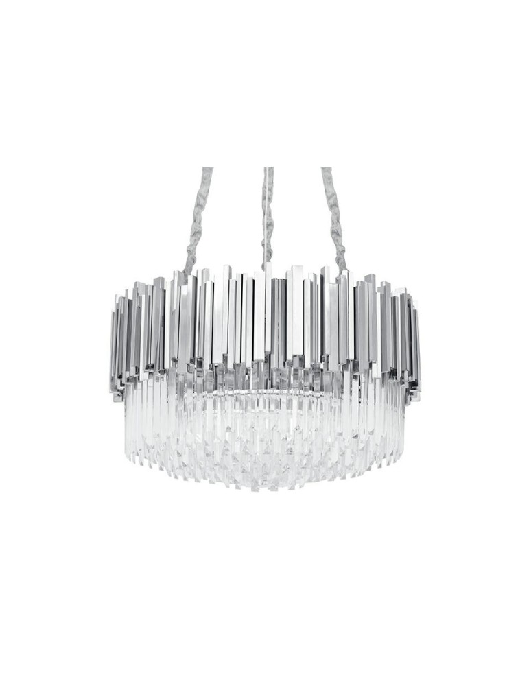 Glamour pendant lamps - King Home IMPERIAL SILVER 60 pendant lamp - steel, crystal (DW-D5688S.SILVER) - product kolory-swiatla.pl 2