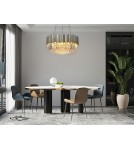 Glamour pendant lamps - King Home IMPERIAL SILVER 60 pendant lamp - steel, crystal (DW-D5688S.SILVER) - product 5