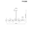 Pendant lamps - Moosee MOOSEE pendant lamp COSMO LEVEL M - black, gold (MSE010100117) - product 8