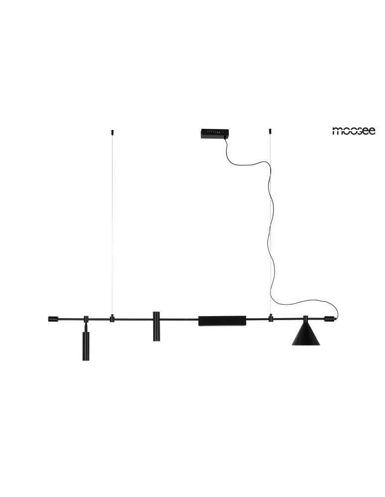 Modern pendant lamps - MOOSEE TECHNICS pendant lamp black (MSE010100333) - product kolory-swiatla.pl 1