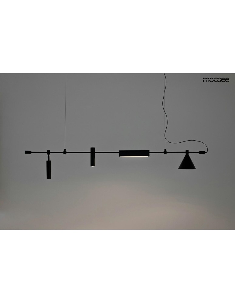 Modern pendant lamps - MOOSEE TECHNICS pendant lamp black (MSE010100333) - product kolory-swiatla.pl 11