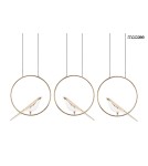 Designer pendant lamps - MOOSEE BIRD LINE gold pendant lamp (MSE010100295) - product 1