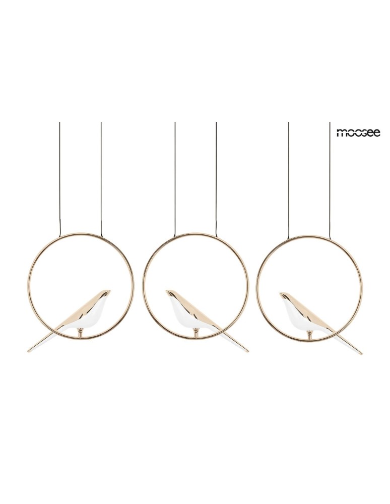 Designer pendant lamps - MOOSEE BIRD LINE gold pendant lamp (MSE010100295) - product kolory-swiatla.pl 1