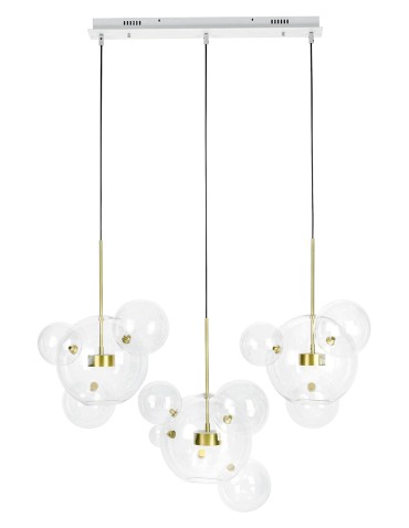 King Home Lampa wisząca CAPRI LINE 3 złota - 180 LED, aluminium, szkło (XCP9148-3B)