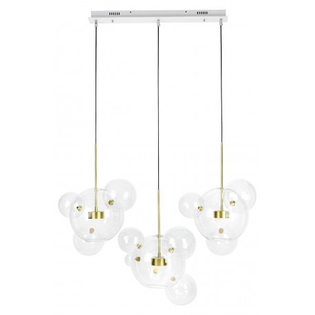 King Home Lampa wisząca CAPRI LINE 3 złota - 180 LED, aluminium, szkło (XCP9148-3B)