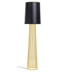 Floor lamps with lampshade - King Home HOLMES STRAIGHT gold floor lamp with black shade - metal (XCF7583-164) - product 1