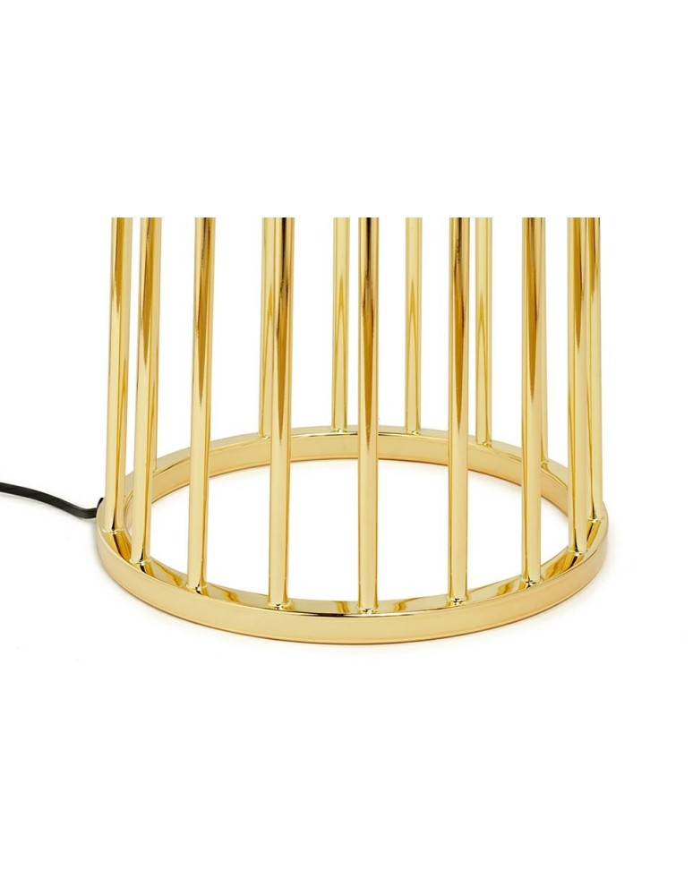 Floor lamps with lampshade - King Home HOLMES STRAIGHT gold floor lamp with black shade - metal (XCF7583-164) - product kolory-swiatla.pl 2