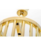 Floor lamps with lampshade - King Home HOLMES STRAIGHT gold floor lamp with black shade - metal (XCF7583-164) - product 3