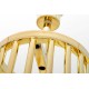 King Home Lampa podłogowa HOLMES STRAIGHT złota z czarnym kloszem - metal (XCF7583-164)