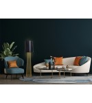 Floor lamps with lampshade - King Home HOLMES STRAIGHT gold floor lamp with black shade - metal (XCF7583-164) - product 5