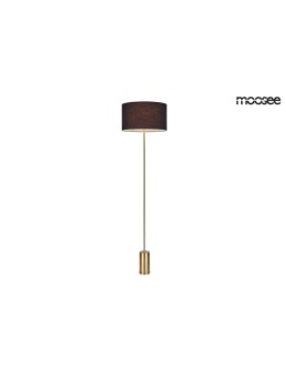 Moosee MOOSEE lampa podłogowa SANTORINI - złota podstawa, czarny klosz (MSE010200131)