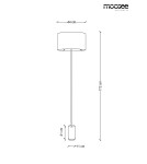 Floor lamps with lampshade - Moosee MOOSEE floor lamp SANTORINI - gold base, black shade (MSE010200131) - product 3