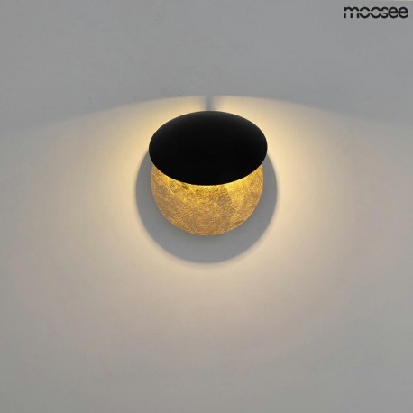Moosee MOOSEE lampa ścienna ECLISE złota / czarna (MSE010400202)