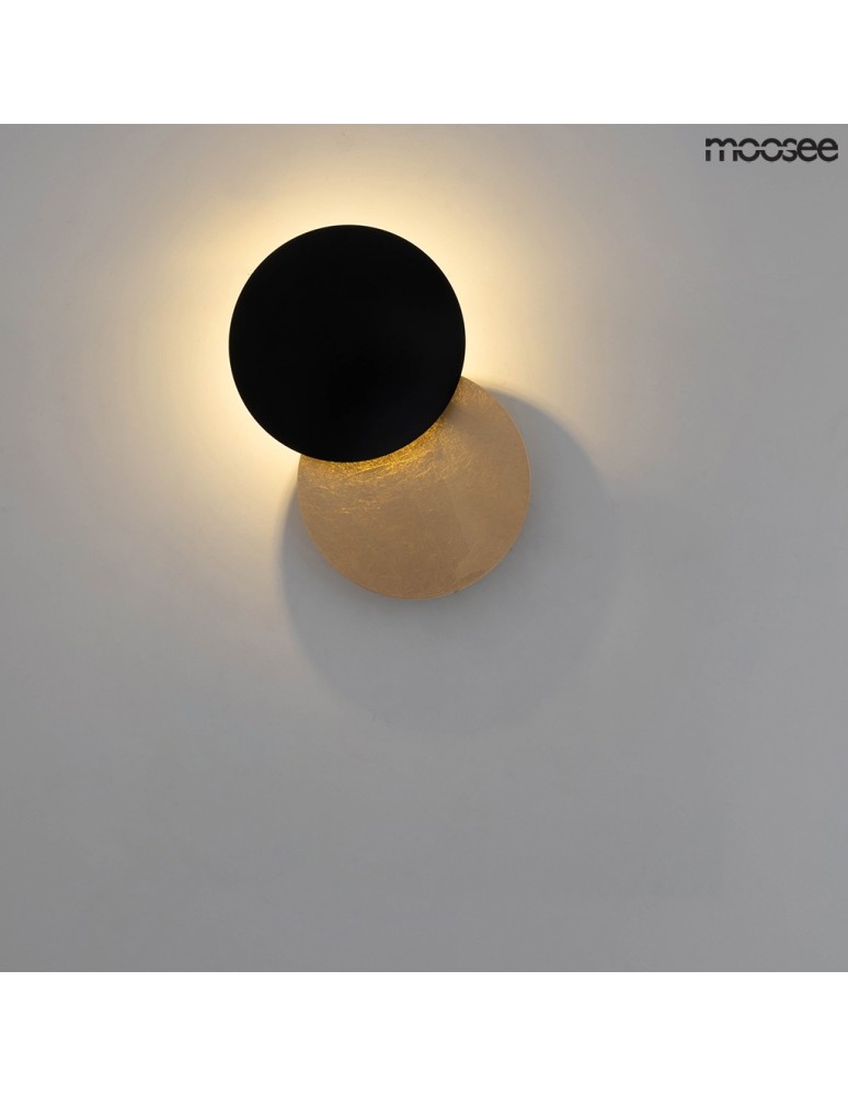 Designer wall lamps - Moosee MOOSEE ECLISE gold / black wall lamp (MSE010400202) - product kolory-swiatla.pl 10