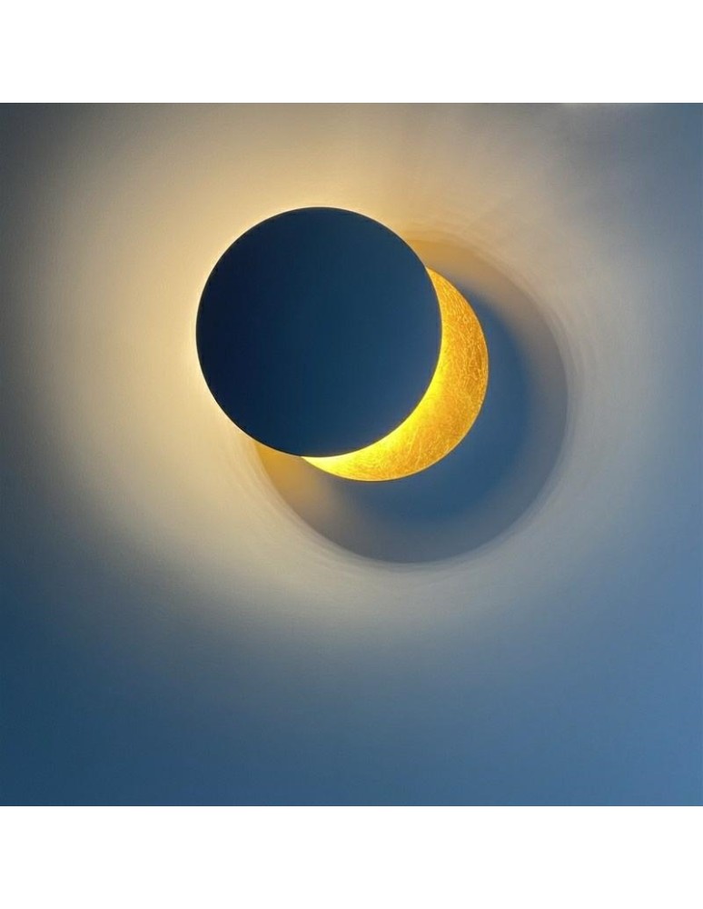 Designer wall lamps - Moosee MOOSEE ECLISE gold / black wall lamp (MSE010400202) - product kolory-swiatla.pl 12