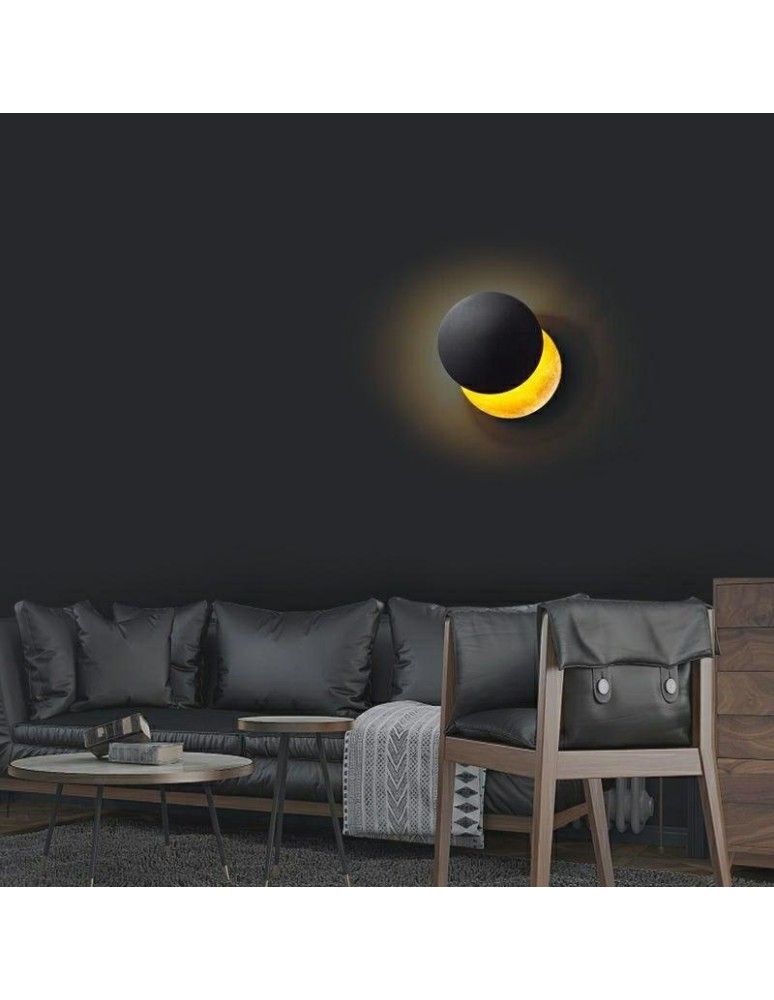 Designer wall lamps - Moosee MOOSEE ECLISE gold / black wall lamp (MSE010400202) - product kolory-swiatla.pl 13