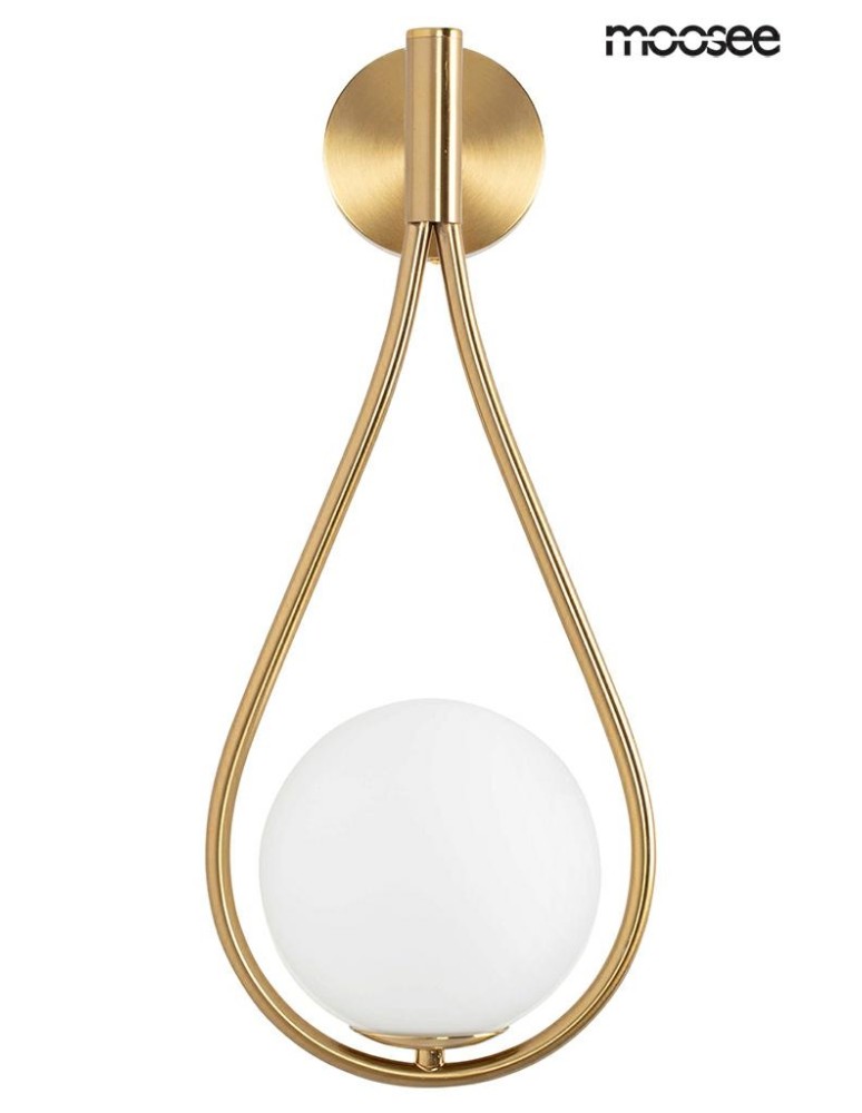 Designer wall lamps - Moosee MOOSEE gold ROMA wall lamp (MSE010400204) - product kolory-swiatla.pl 1
