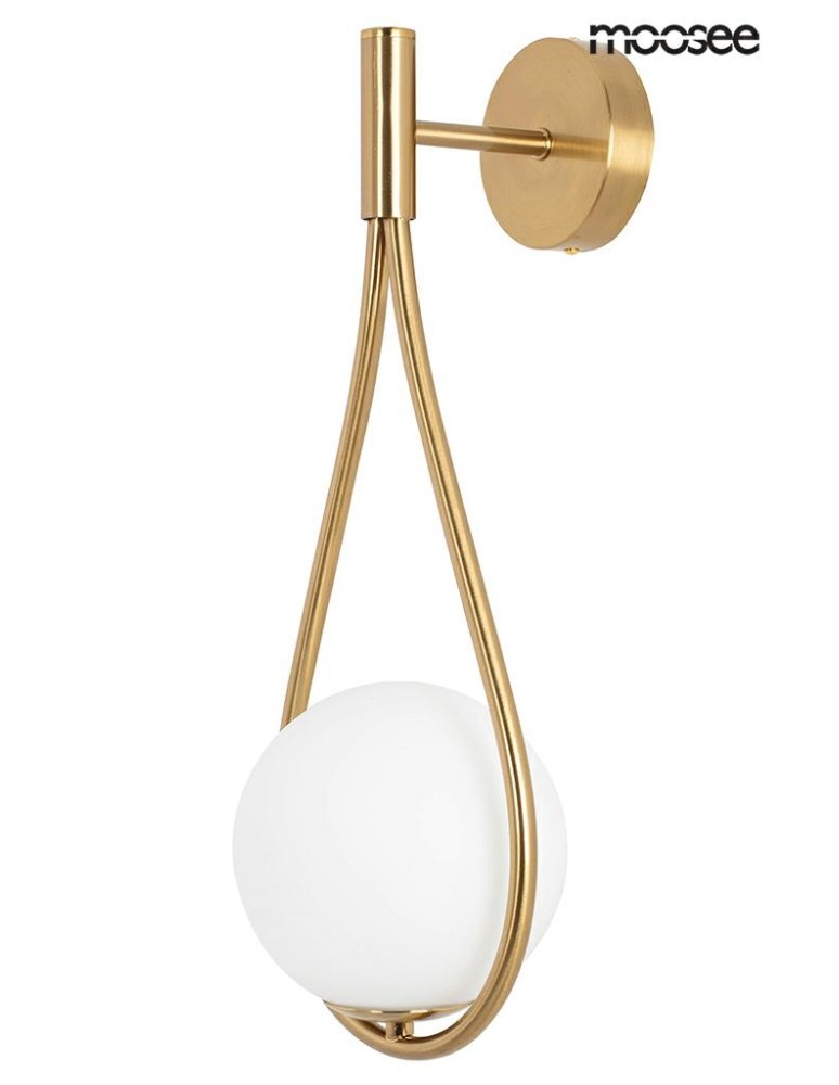 Designer wall lamps - Moosee MOOSEE gold ROMA wall lamp (MSE010400204) - product kolory-swiatla.pl 2